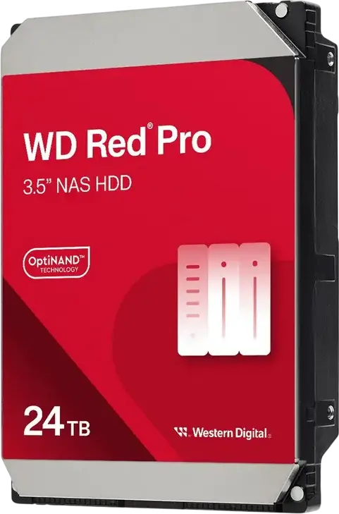 Hard Disk Western Digital WD Red Pro 24TB NAS WD221KFGX, 3.5 inch SATA 6Gb/s, 7200 RPM, Cache 512MB, CMR, Optimizat pentru Sisteme RAID NAS