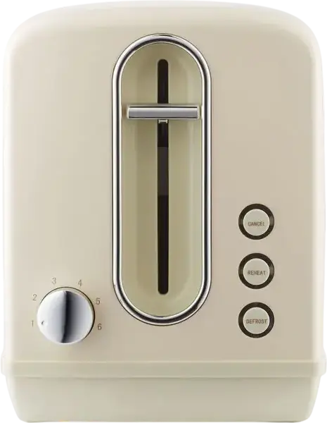 Gorenje T1100CLI Toaster, 1100W, 2 Slots, 6 Browning Levels, Defrost and Reheat Functions, Removable Crumb Tray, Beige