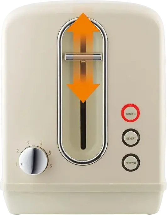 Gorenje T1100CLI Toaster, 1100W, 2 Slots, 6 Browning Levels, Defrost and Reheat Functions, Removable Crumb Tray, Beige