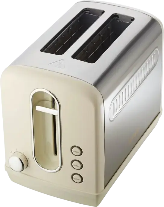 Gorenje T1100CLI Toaster, 1100W, 2 Slots, 6 Browning Levels, Defrost and Reheat Functions, Removable Crumb Tray, Beige