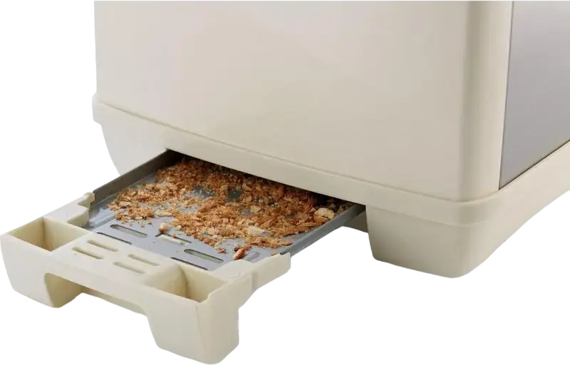 Gorenje T1100CLI Toaster, 1100W, 2 Slots, 6 Browning Levels, Defrost and Reheat Functions, Removable Crumb Tray, Beige