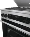 Комбинированная плита Gorenje GKS6C71XF, электродуховка 71 л класс A, 4 газовые конфорки, чугунные решетки, AquaClean, нержавеющая сталь, 60x60 см