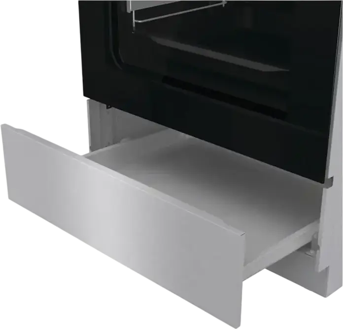 Комбинированная плита Gorenje GKS6C71XF, электродуховка 71 л класс A, 4 газовые конфорки, чугунные решетки, AquaClean, нержавеющая сталь, 60x60 см
