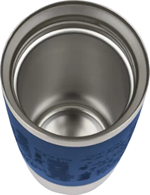 Cana de Calatorie Tefal K3082114 0.36L Albastru, Termos din Otel Inoxidabil cu Perete Dublu, Margine de Baut 360 Grade si Capac Etans