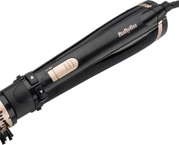 Электрическая вращающаяся щетка-фен BaByliss AS962E Big Hair Dual 1000, 1000 Вт, керамическое покрытие, ионизация, 2 насадки 42 мм и 50 мм, черный