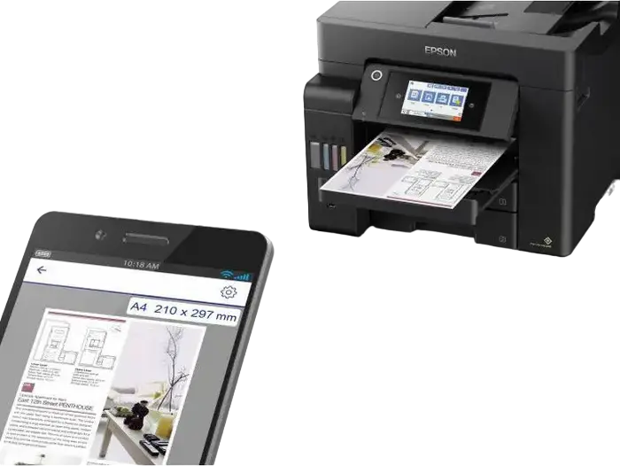 Imprimanta Multifunctionala Inkjet Epson EcoTank L6550 A4 4-in-1, Printare Scanare Copiere Fax, PrecisionCore, Duplex Automat, Wi-Fi, Ethernet, Tava 550 foi