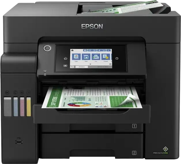 Imprimanta Multifunctionala Inkjet Epson EcoTank L6550 A4 4-in-1, Printare Scanare Copiere Fax, PrecisionCore, Duplex Automat, Wi-Fi, Ethernet, Tava 550 foi