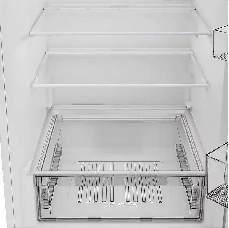 Indesit INKS 1401 W4E Combi Refrigerator, Bottom Freezer, 386L Net Volume, Energy Class E, White, LED Lighting, Tempered Glass Shelves, 202.5 cm Height