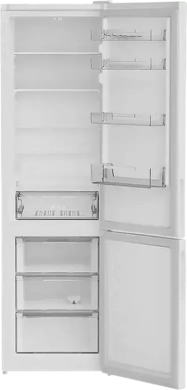 Indesit INKS 1401 W4E Combi Refrigerator, Bottom Freezer, 386L Net Volume, Energy Class E, White, LED Lighting, Tempered Glass Shelves, 202.5 cm Height