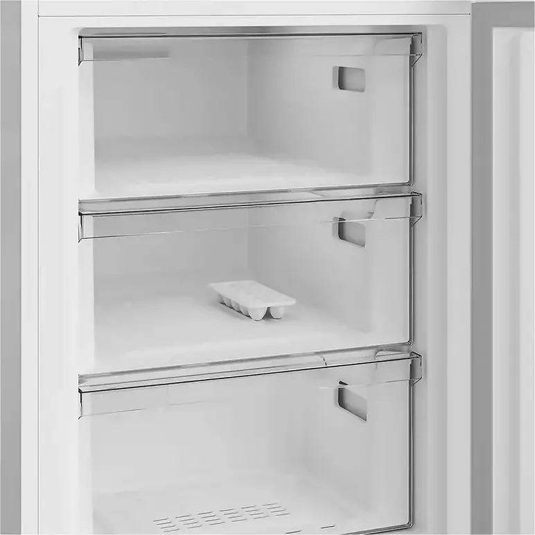 Indesit INKS 1401 W4E Combi Refrigerator, Bottom Freezer, 386L Net Volume, Energy Class E, White, LED Lighting, Tempered Glass Shelves, 202.5 cm Height