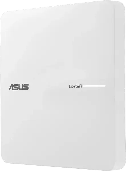 ASUS ExpertWiFi EBA63 AX3000 Access Point WiFi 6 Dual Band PoE, Procesor Quad-Core 1.7 GHz, 512MB RAM, Ethernet Gigabit, Montare Tavan/Perete, Alb