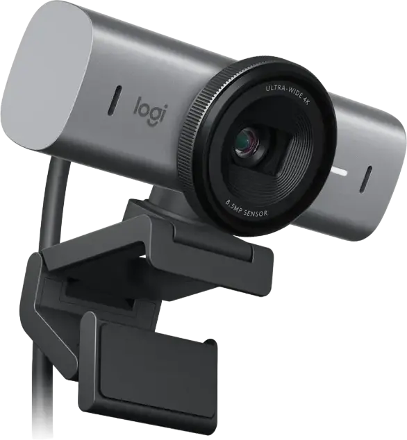 Logitech MX Brio 705 for Business 4K Ultra HD Webcam, 8.5MP Sony STARVIS Sensor, RightLight 5 HDR, Dual Beamforming Mics, USB-C, Grey