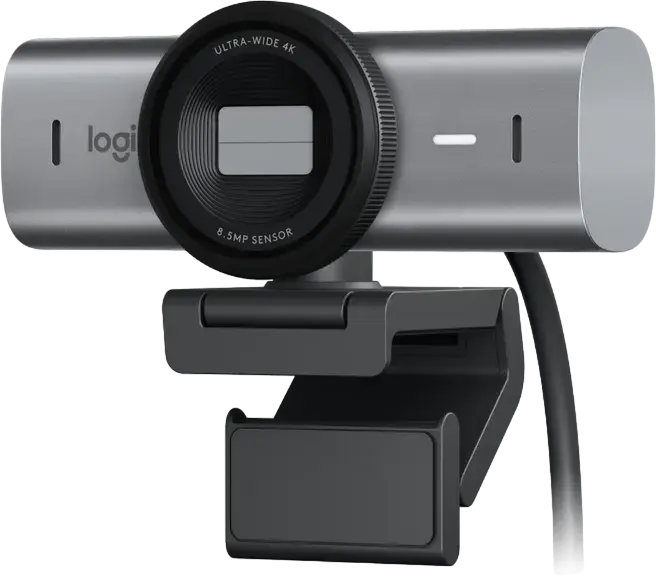 Logitech MX Brio 705 for Business 4K Ultra HD Webcam, 8.5MP Sony STARVIS Sensor, RightLight 5 HDR, Dual Beamforming Mics, USB-C, Grey