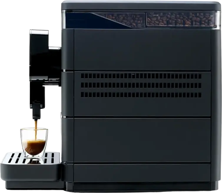 Saeco Royal Black Automatic Coffee Machine, 1400W, 15 Bar Pressure, 2.5L Water Tank, 600g Bean Hopper, Steel Conical Grinder, Matt Black
