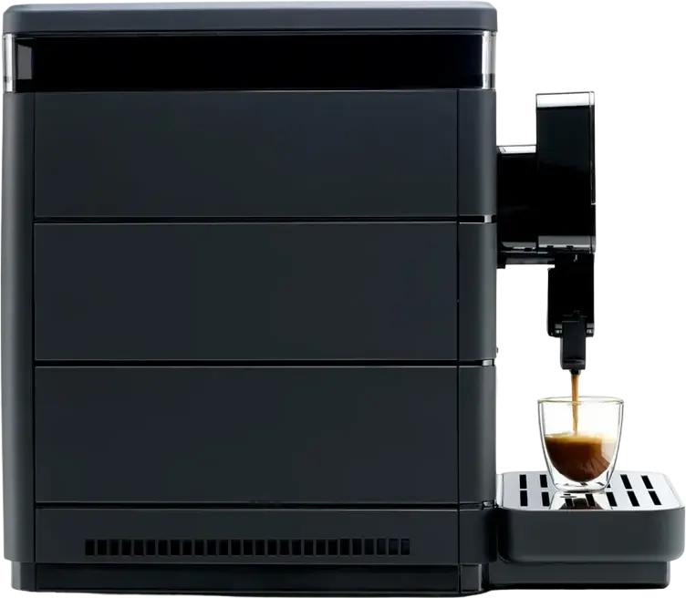Saeco Royal Black Automatic Coffee Machine, 1400W, 15 Bar Pressure, 2.5L Water Tank, 600g Bean Hopper, Steel Conical Grinder, Matt Black