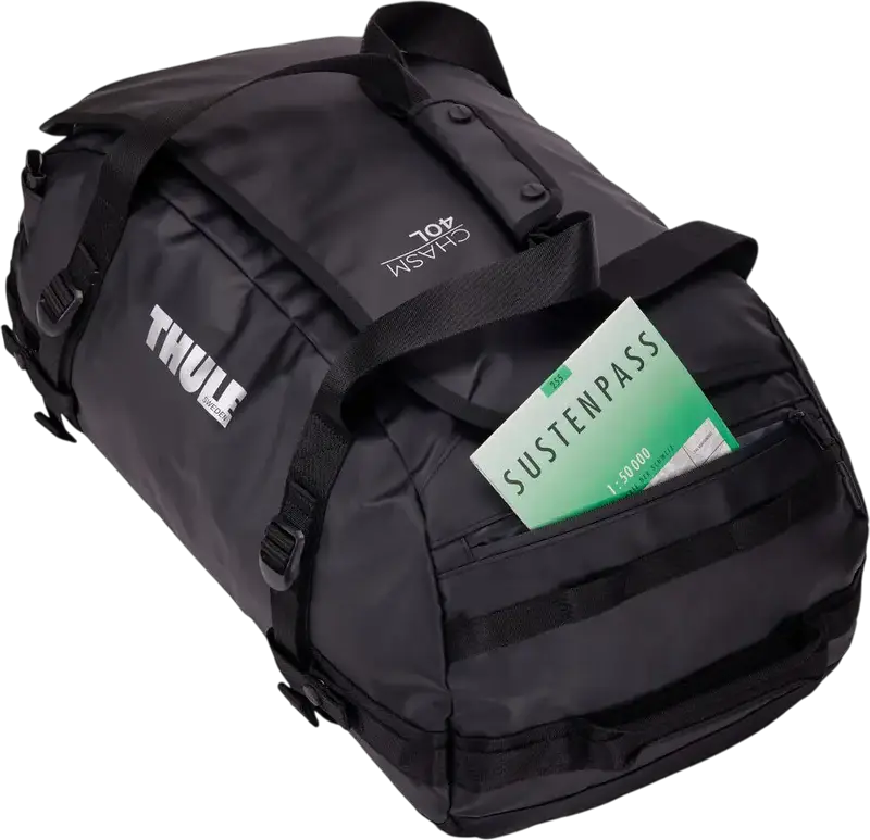 Спортивная сумка Thule Chasm Transformer 40 л, из переработанного нейлона 900D, трансформируется в рюкзак, молнии YKK, черный