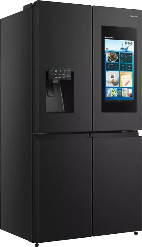 Frigider Hisense RQ760N4IFE Multi-door, 577L, No Frost, Dispenser Apa si Gheață, Ecran Smart Touch, Wi-Fi ConnectLife, Negru