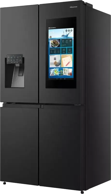 Frigider Hisense RQ760N4IFE Multi-door, 577L, No Frost, Dispenser Apa si Gheață, Ecran Smart Touch, Wi-Fi ConnectLife, Negru