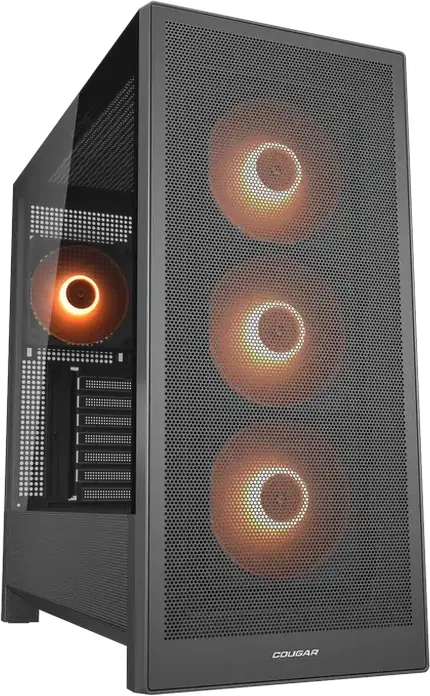 Carcasă PC Cougar MX230 RGB, Midi-Tower, Fără PSU, Negru