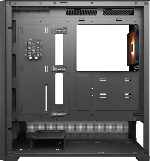 Carcasa Cougar MX230 RGB Mid Tower, Panou Lateral din Sticla Temperata, Fata Mesh Metalic, 4 Ventilatoare ARGB 120mm, Suport E-ATX, Negru