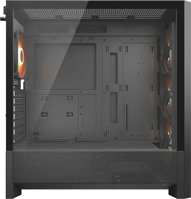 Carcasa Cougar MX230 RGB Mid Tower, Panou Lateral din Sticla Temperata, Fata Mesh Metalic, 4 Ventilatoare ARGB 120mm, Suport E-ATX, Negru