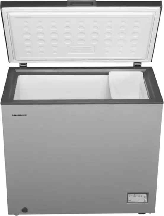 Congelator Heinner HCF-205NHSE++, Capacitate 198 L, Clasa Energetica E, Control Electronic, Congelare Rapida, Argintiu, Display LED Impermeabil