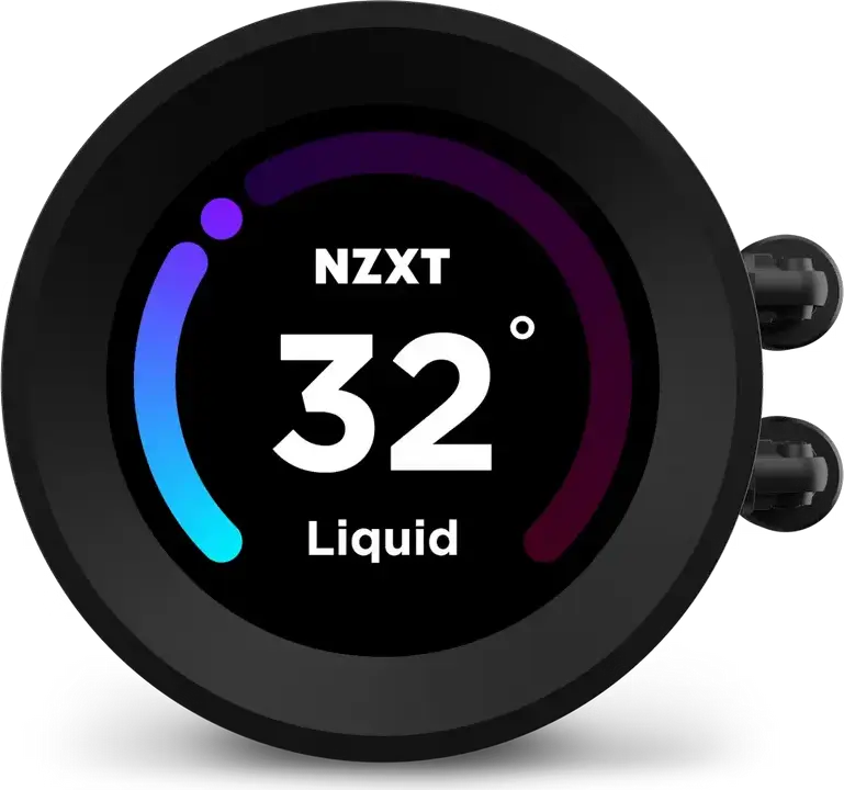 NZXT Kraken Elite 240 AIO Liquid CPU Cooler RL-KN24E-B2, 2.72" IPS LCD Display, 2x F120P Static Pressure Fans, Aluminum Radiator, Intel LGA 1851/1700/1200/115X, AMD AM5/AM4