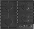 Gorenje G 642 AB Built-in Gas Hob, 4 Burners, Stainless Steel Surface, Cast Iron Grates, Electric Ignition, Gas Control, 60 cm Width, Black