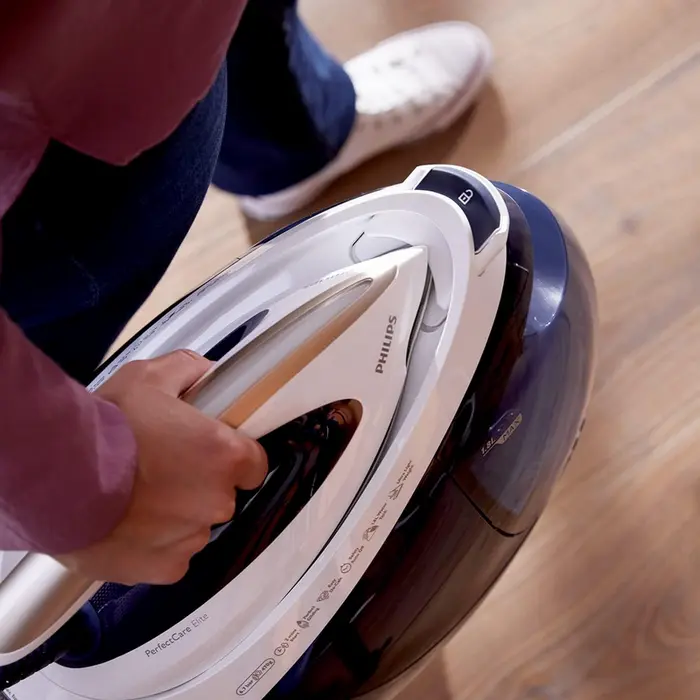 Philips PerfectCare Elite GC9635/20 Steam Generator Iron, 2700W, 7.5 bar Pressure, T-ionic Glide Soleplate, OptimalTEMP Technology, 1800ml Tank, Blue