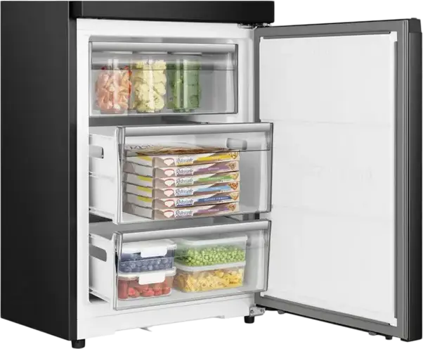 Frigider Combinat Hisense RB3K330SAIC, Total No Frost, 330L, Compresor Inverter, Metal-Tech Cooling, Wi-Fi ConnectLife, Negru, 185cm