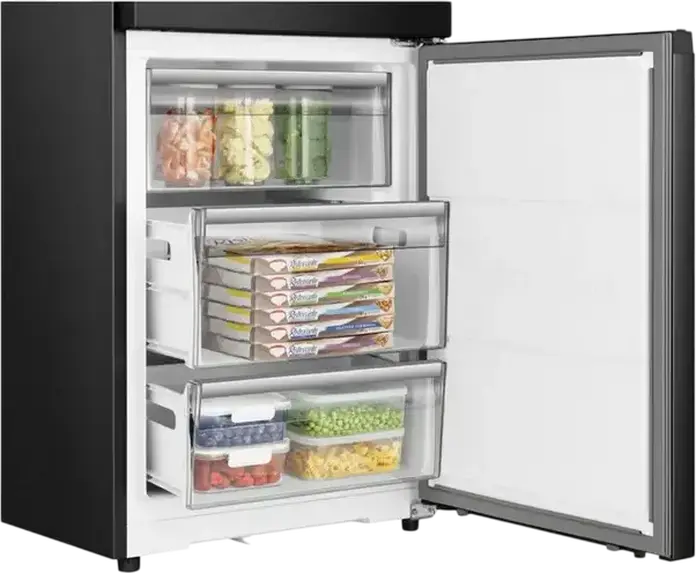 Frigider Combinat Hisense RB3K330SAIC, Total No Frost, 330L, Compresor Inverter, Metal-Tech Cooling, Wi-Fi ConnectLife, Negru, 185cm