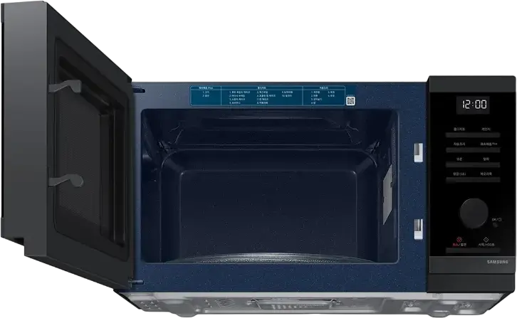 Samsung MS23DG4504AGE2 Solo Microwave Oven, 23L Capacity, 800W Power, Ceramic Inside Antibacterial Coating, Triple Distribution System, Black