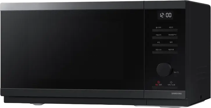 Samsung MS23DG4504AGE2 Solo Microwave Oven, 23L Capacity, 800W Power, Ceramic Inside Antibacterial Coating, Triple Distribution System, Black