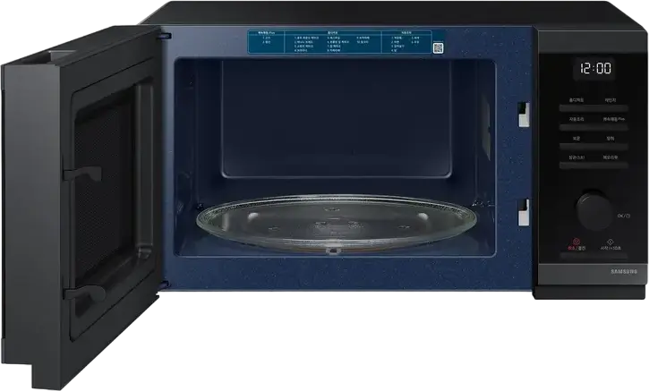 Samsung MS23DG4504AGE2 Solo Microwave Oven, 23L Capacity, 800W Power, Ceramic Inside Antibacterial Coating, Triple Distribution System, Black