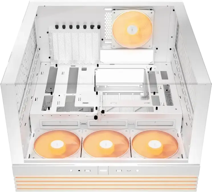 be quiet! Light Base 600 LX ATX Mid Tower Case, White, Panorama Tempered Glass, Dual Chamber, 4x Light Wings LX Fans, ARGB Strip, Backside Connector Support
