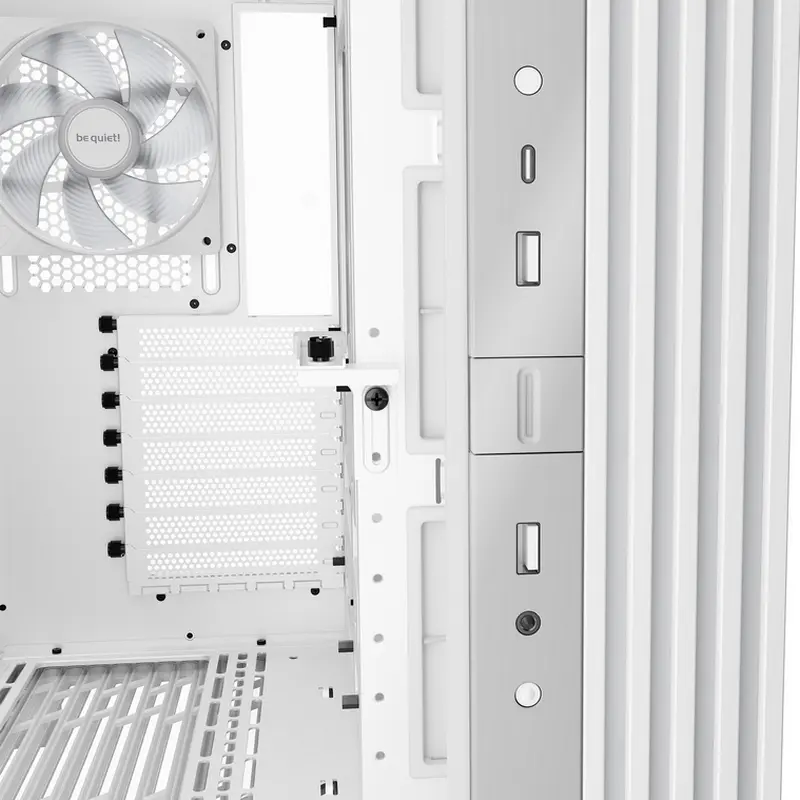 be quiet! Light Base 600 LX ATX Mid Tower Case, White, Panorama Tempered Glass, Dual Chamber, 4x Light Wings LX Fans, ARGB Strip, Backside Connector Support