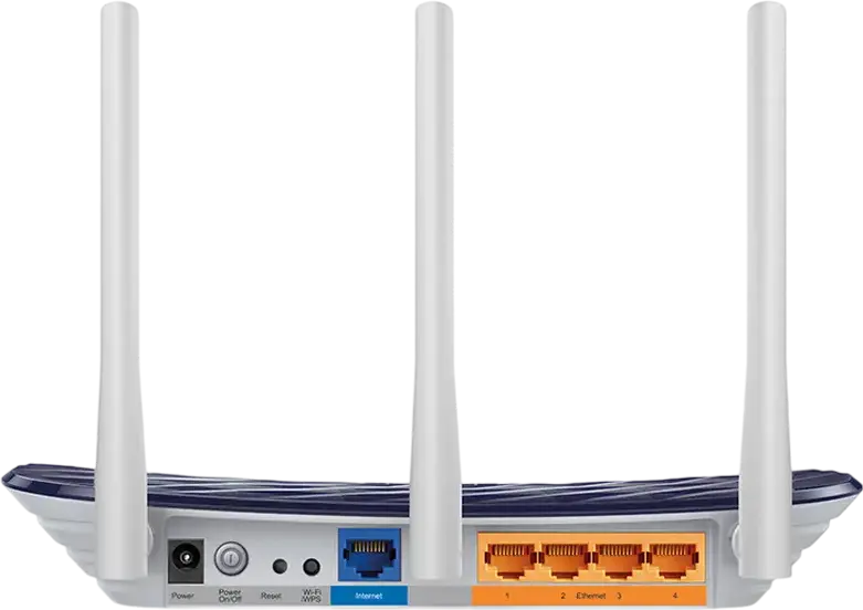TP-Link Archer C20 ISP AC750 Dual Band Wi-Fi Router, 300Mbps 2.4GHz & 433Mbps 5GHz, 3 External Antennas, 4 LAN Ports, IPv6 Support, Tether App Management