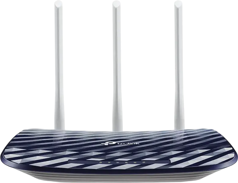 TP-Link Archer C20 ISP AC750 Dual Band Wi-Fi Router, 300Mbps 2.4GHz & 433Mbps 5GHz, 3 External Antennas, 4 LAN Ports, IPv6 Support, Tether App Management