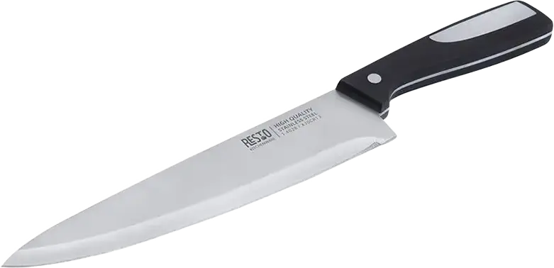 Cutit de bucatar RESTO 95320 ATLAS, lama din otel inoxidabil 20 cm X40Cr13, maner ergonomic din plastic negru, design eco-friendly