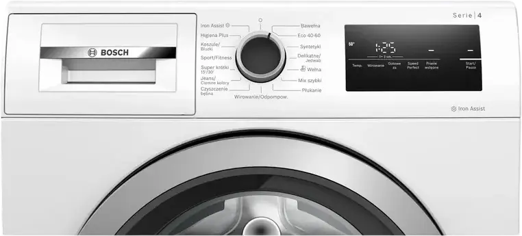 Bosch Serie 4 WAN2419EPL Front-load Washing Machine, 9 kg Capacity, Energy Class A, 1200 rpm, EcoSilenceDrive Inverter Motor, Steam Cleaning, White