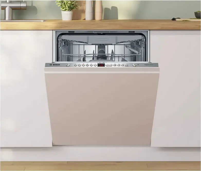Bosch SMV46KX55E Fully Built-in Dishwasher, 13 Place Settings, EcoSilenceDrive Motor, AquaStop, VarioFlex Baskets, 6 Programs, 44 dB, 60 cm