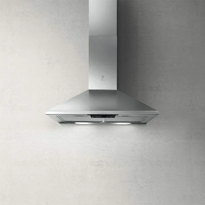Elica MISSY PB IX/A/60 Wall-Mounted Decorative Hood, Stainless Steel, 60 cm, 395 m3/h Max Airflow, 3-Speed Mechanical Control, LED Lighting