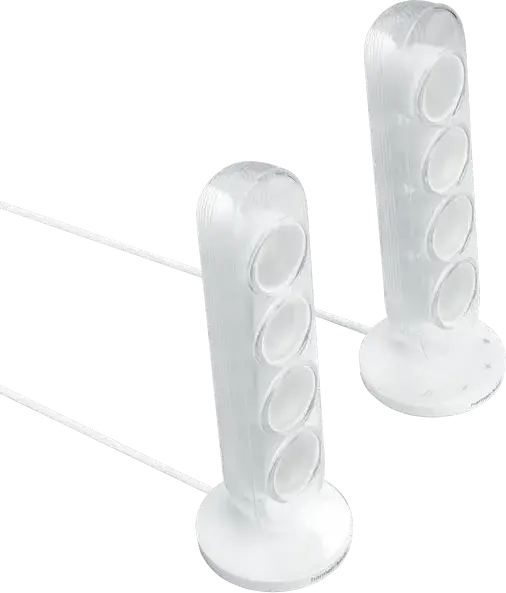 Harman Kardon SoundSticks 5 Wi-Fi 2.1 Channel Speaker System, Transparent Design, 5.25" Subwoofer, Bluetooth 6.0, AuraCast, White