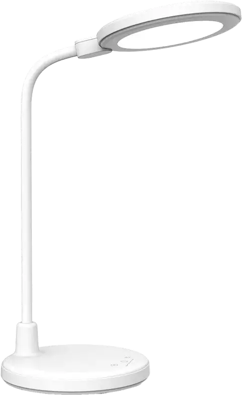 Proove On Fleek Dual-purpose LED Desk Lamp and Grooming Mirror, 3 Color Temperatures, Dimmable, 2200mAh Battery, USB-C, White, ABS and Silicone