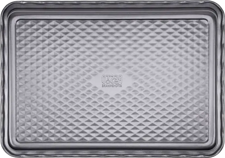 Resto 96116 NORMA Non-Stick Carbon Steel Baking Tray Medium Roaster 35.5x25.5x5 cm Grey PFOA Free Oven Safe