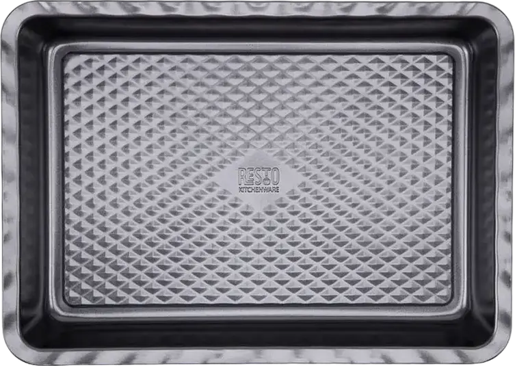 Resto 96116 NORMA Non-Stick Carbon Steel Baking Tray Medium Roaster 35.5x25.5x5 cm Grey PFOA Free Oven Safe