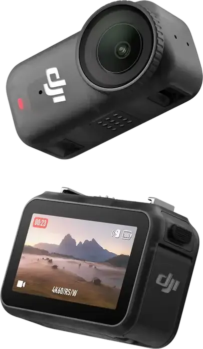 DJI Osmo Nano Action Camera, 1/1.3" CMOS Sensor, 35MP, 4K Video 50fps, 64GB Storage, 1.96-inch Touch Screen, Horizon Lock, Black - Standard Combo
