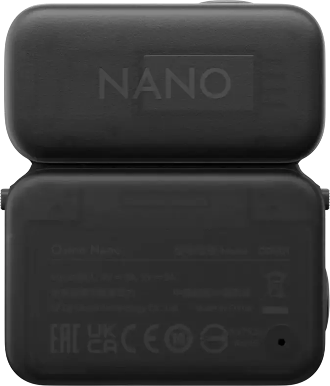 DJI Osmo Nano Action Camera, 1/1.3" CMOS Sensor, 35MP, 4K Video 50fps, 64GB Storage, 1.96-inch Touch Screen, Horizon Lock, Black - Standard Combo