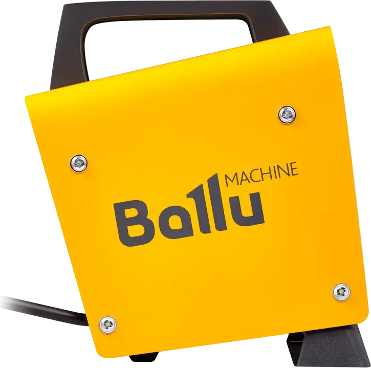 Ballu BKN-3 Fan Heater, 2200W Metal-Ceramic Heating Element, Thermostat, Rotary Control, 120 m3/h Airflow, for 25 m2 Area, Yellow