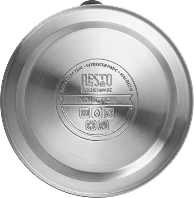 Чайник для плиты RESTO Almaaz 90611, 2.7 л, из нержавеющей стали, с бакелитовой ручкой и свистком, подходит для газовых, электрических и индукционных плит